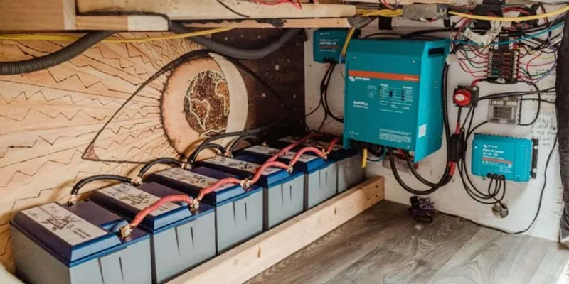 A full comprehensive van battery bank setup for long time van life